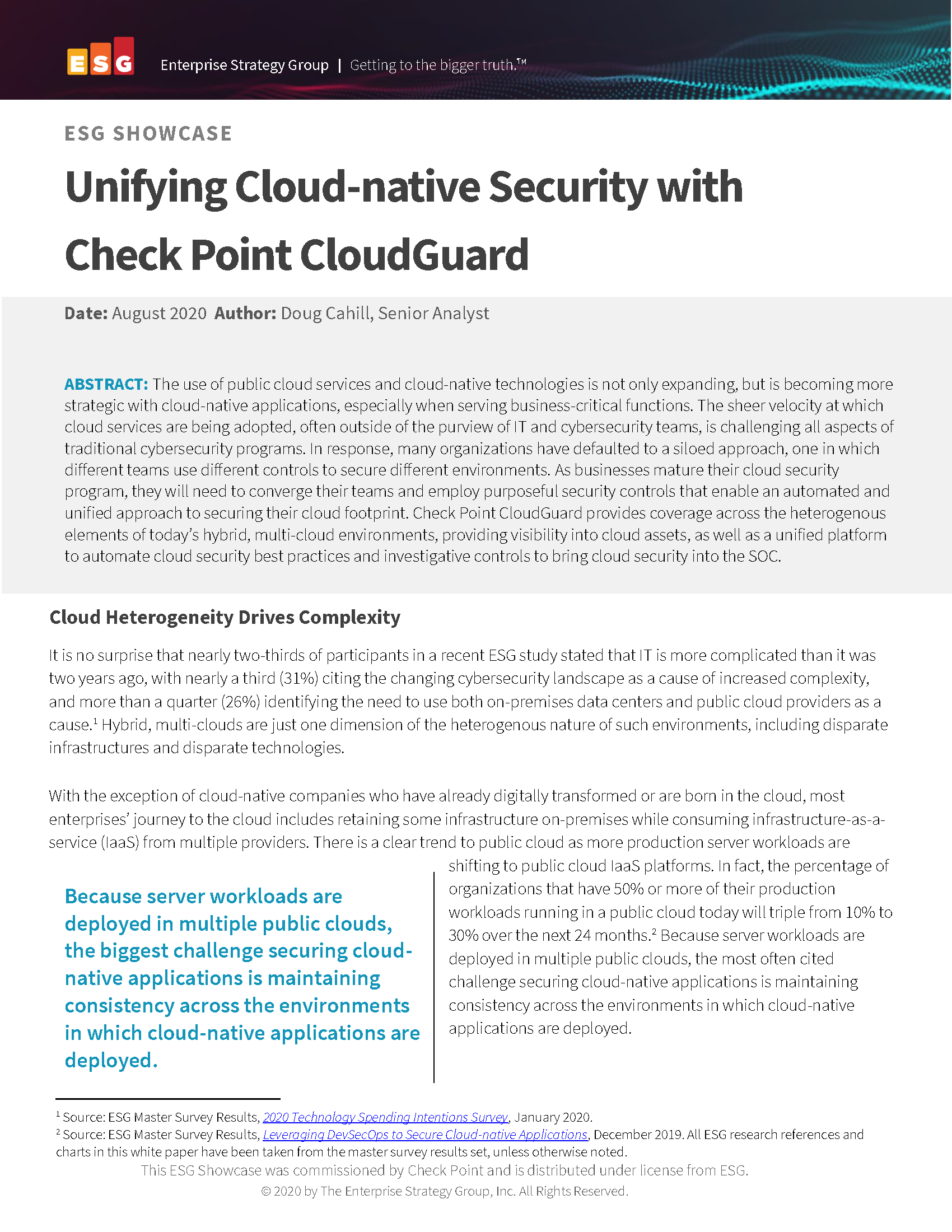 Pages from ESG Report-check-point-unified-cloud-security